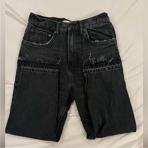 Black Zara jeans acid wash